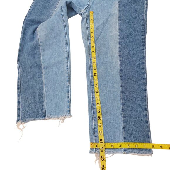 Pacsun Jeans Womens 32x24 Two-Tone Blue High Rise Straight Cotton Retro Y2K - Picture 12 of 12